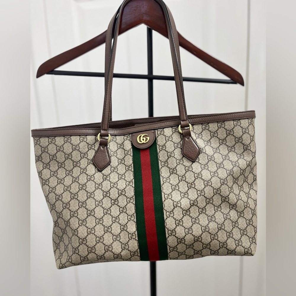 Gucci Ophidia GG medium tote - beige and ebony